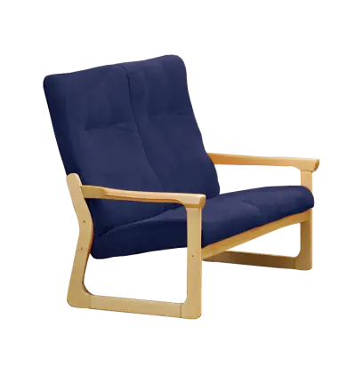 BE - 2 dvojkřeslo, koženka ROXA 5.55 - koženka tmavě modrá